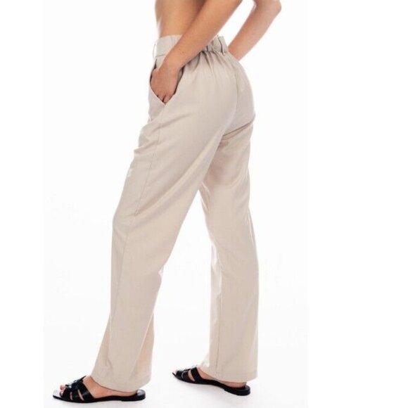 ellandemm Tan Trouser Dress Pants Size 2XL 90s Flair - Picture 1 of 6